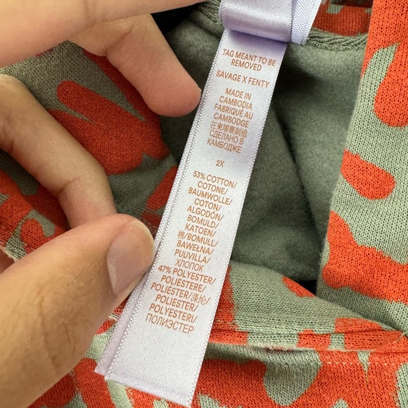 savage x fenty crop top sweatshirt / hoodie - Picture 5 of 6